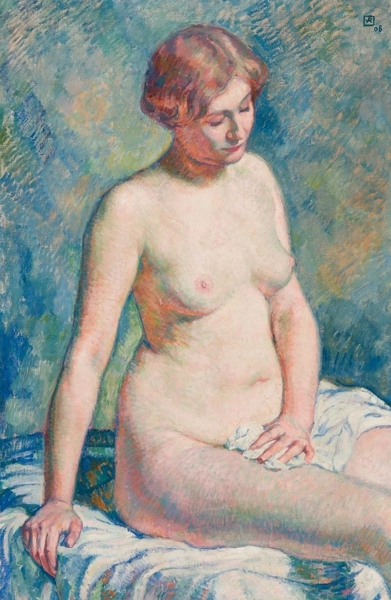 Donna nuda seduta, 1908